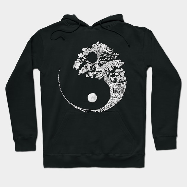yin yang Hoodie by PaperHead